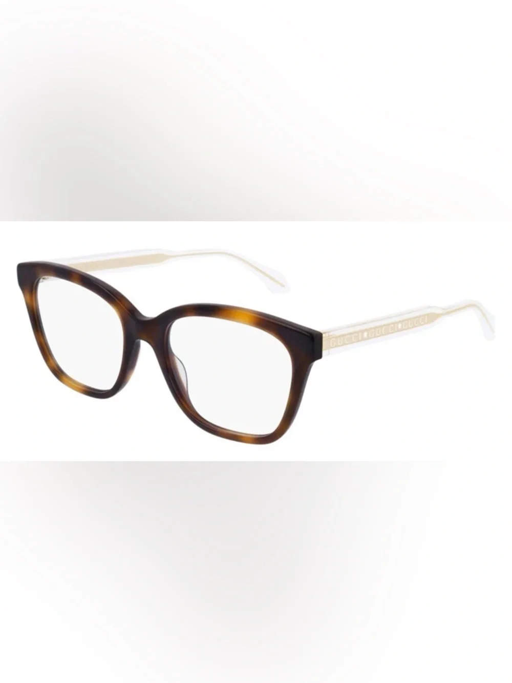 Gucci GG0566ON 002 Womens Tortoise Crystal Cat Eye Glasses Guaranteed Authentic
